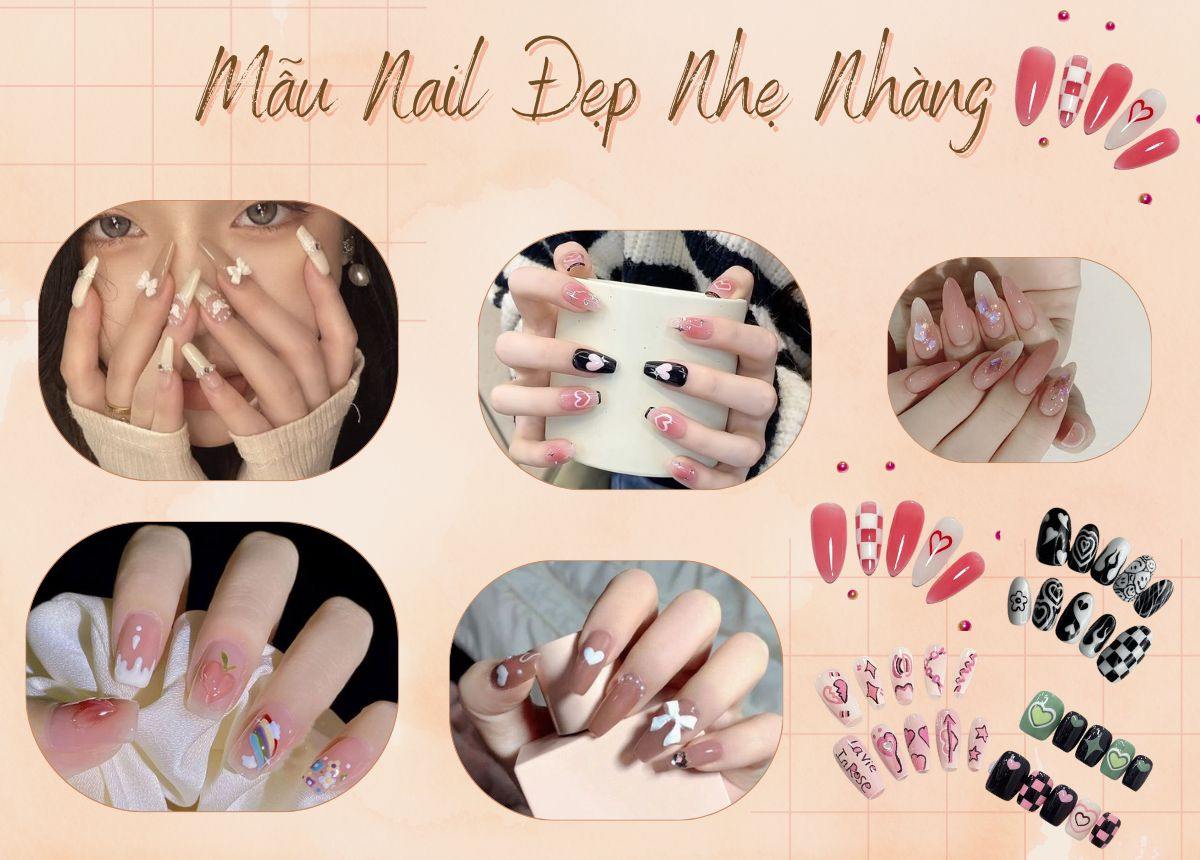 105+ Mẫu nail đẹp nhẹ nhàng, Xu Hướng HOT nhất 2023