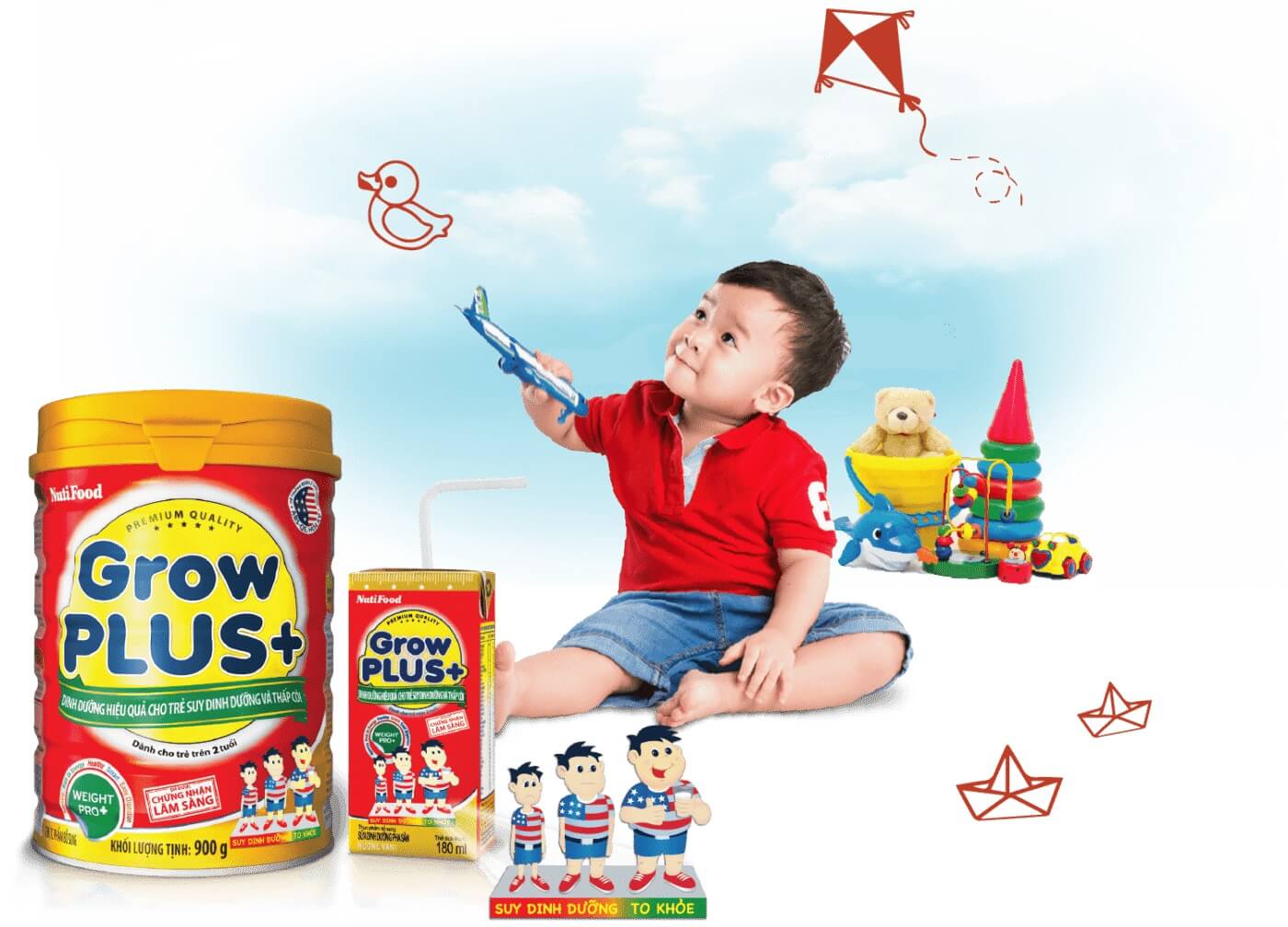 Grow Plus+ là một trong những dòng sữa phù hợp để sử dụng cho bé trên 1 tuổi 