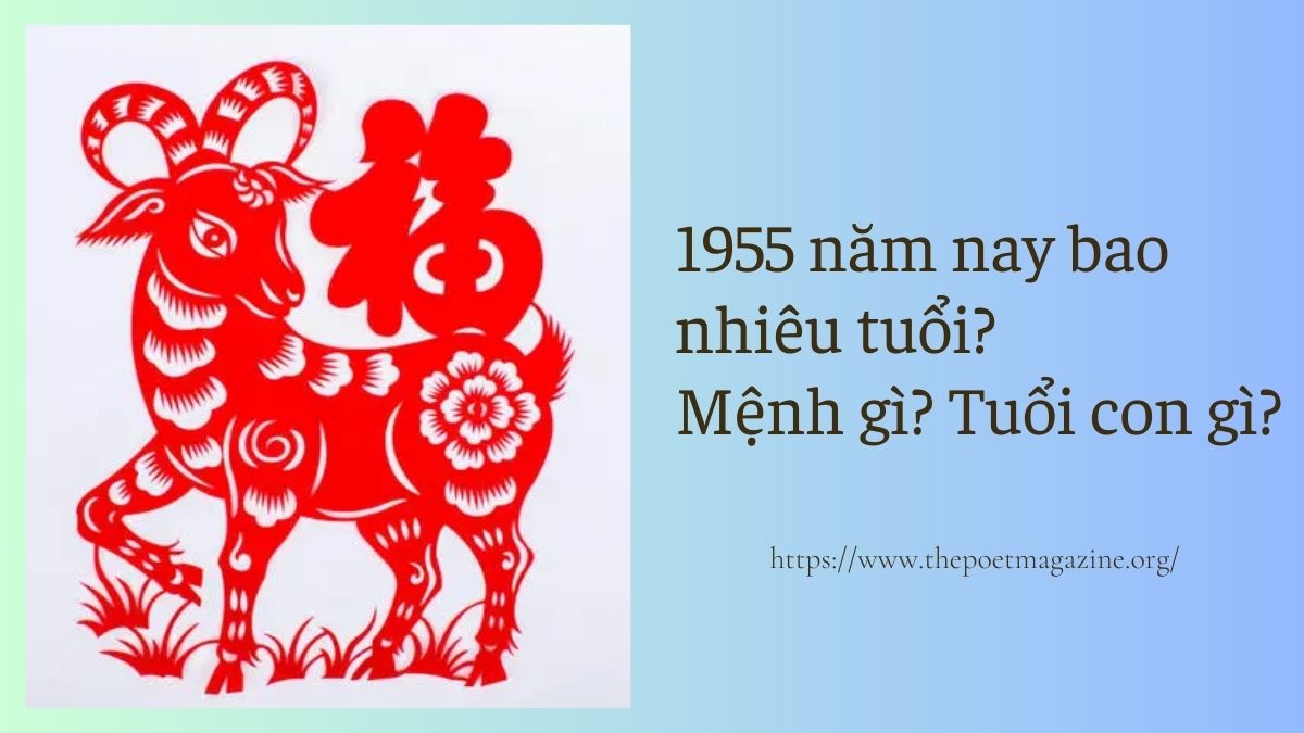 1955 năm nay 2024 bao nhiêu tuổi? Mệnh gì? Tuổi con gì?