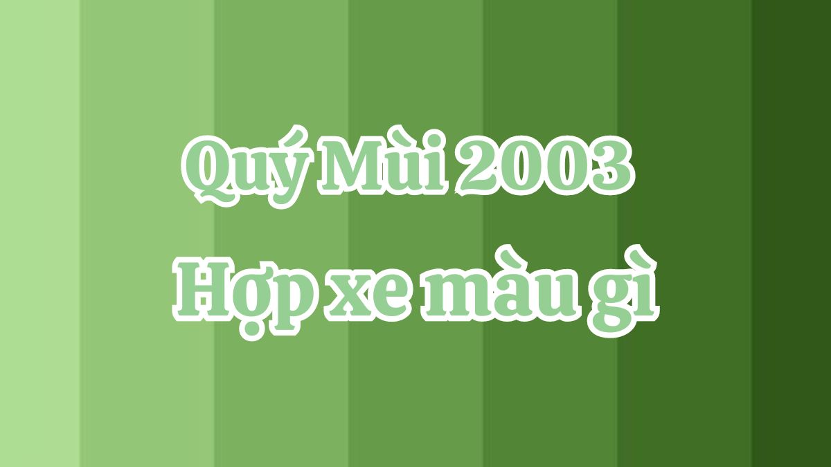 2003 hợp xe màu gì? Top màu xe may mắn tuổi Quý Mùi