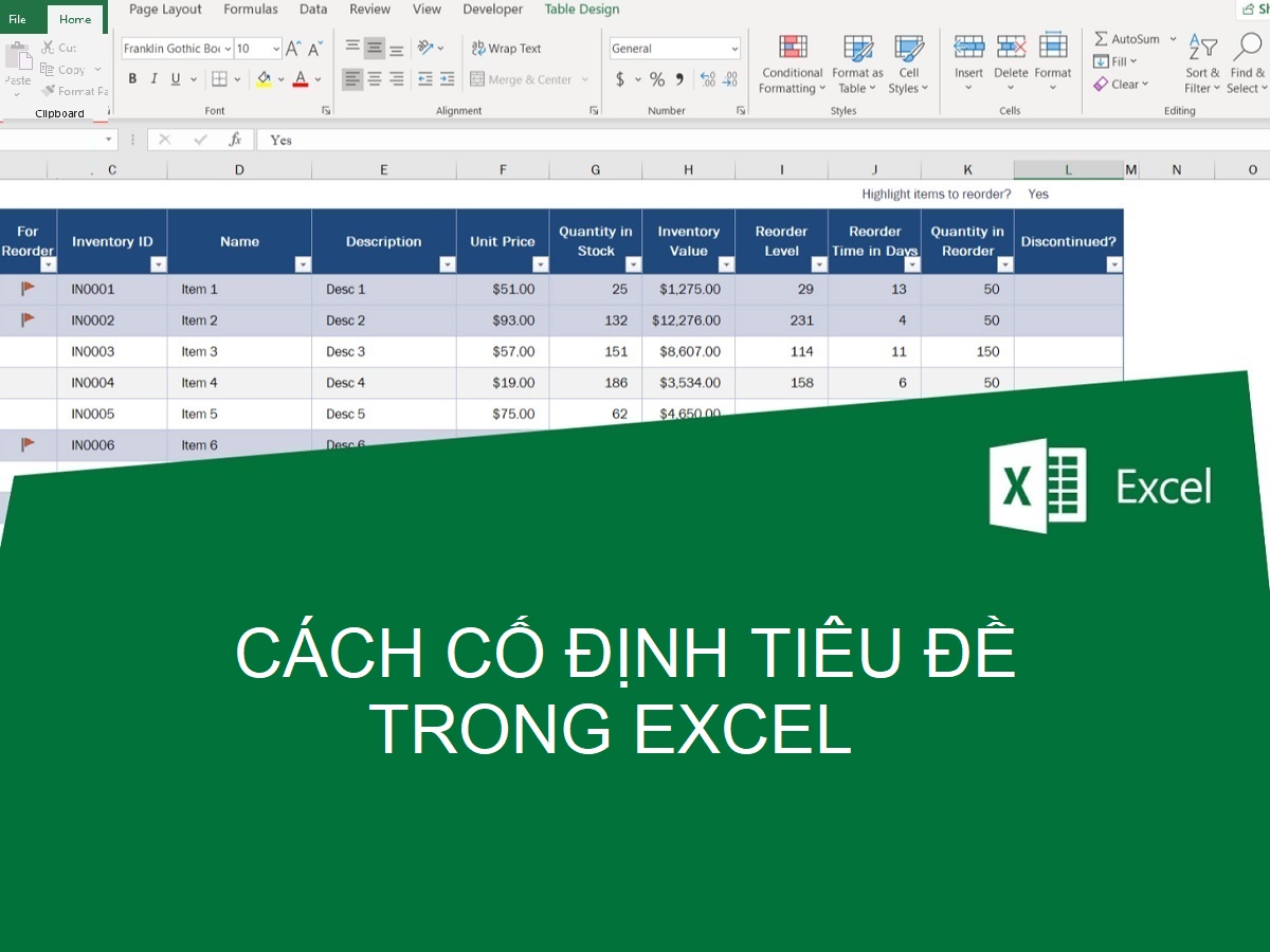 3 cách cố định tiêu đề trong excel đơn giản và nhanh chóng