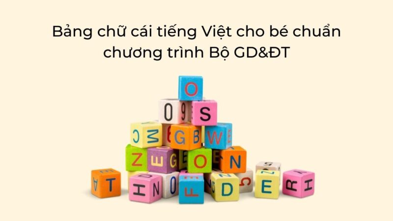 Bảng chữ cái tiếng Việt cho bé chuẩn chương trình Bộ GD&ĐT