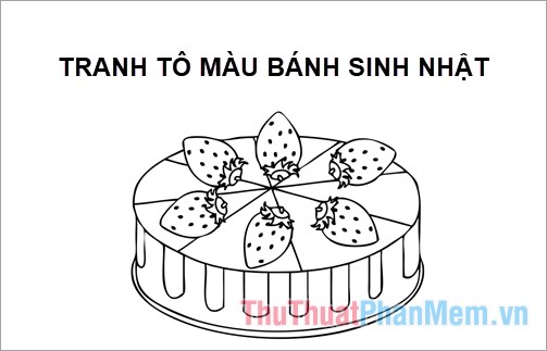 Bức tranh tô màu bánh sinh nhật