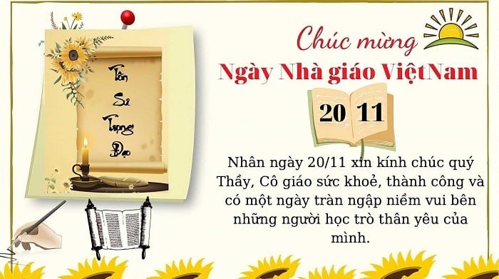 Các mẫu thiệp chúc mừng ngày 20/11: Đẹp, ý nghĩa và dễ tự làm