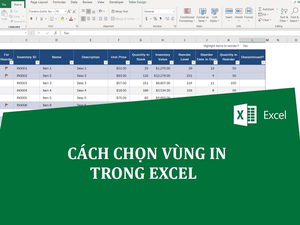 Cách chọn vùng in trong excel đơn giản và nhanh chóng