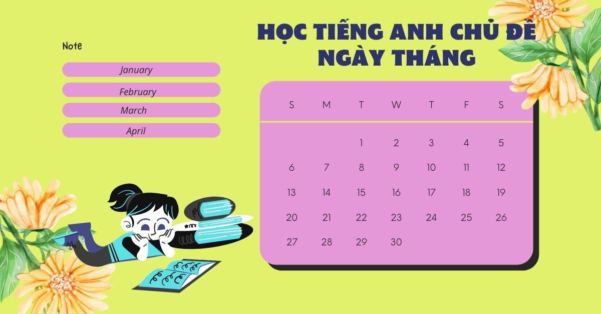 Cách đọc, viết & sử dụng từ vựng tiếng Anh lớp 4 ngày tháng (+ bài tập)