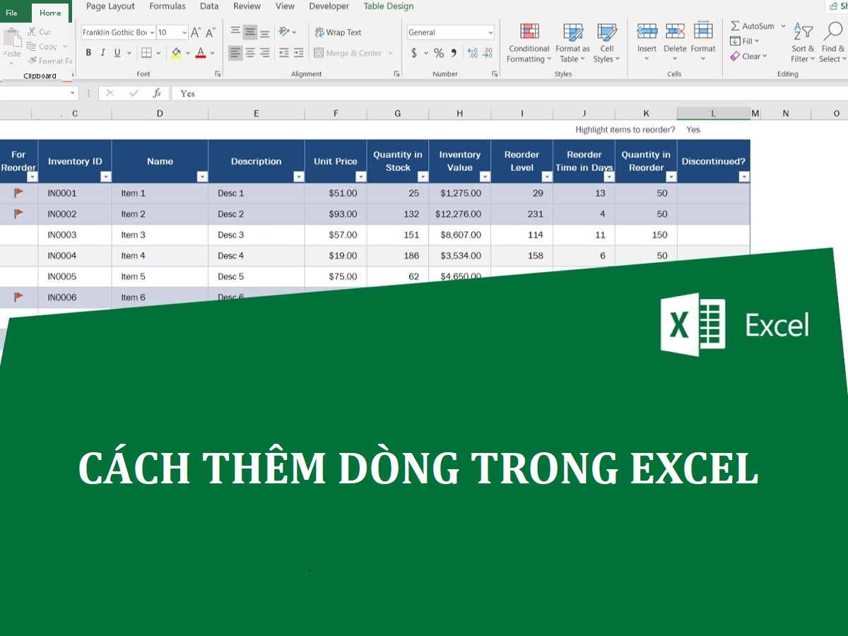 Cách thêm dòng trong Excel đơn giản cực dễ dàng