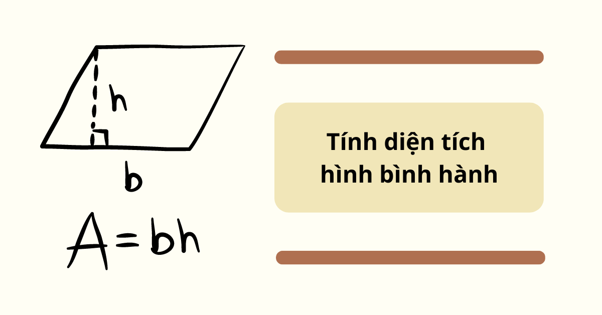 Chi tiết cách tính diện tích hình bình hành lớp 4 và bài tập có lời giải