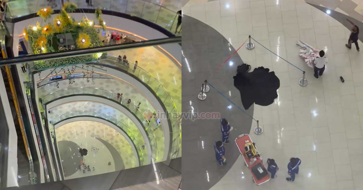 Chi tiết hiện trường vụ đứa trẻ rơi tầng 7 Vạn Hạnh Mall (Q10 HCM)