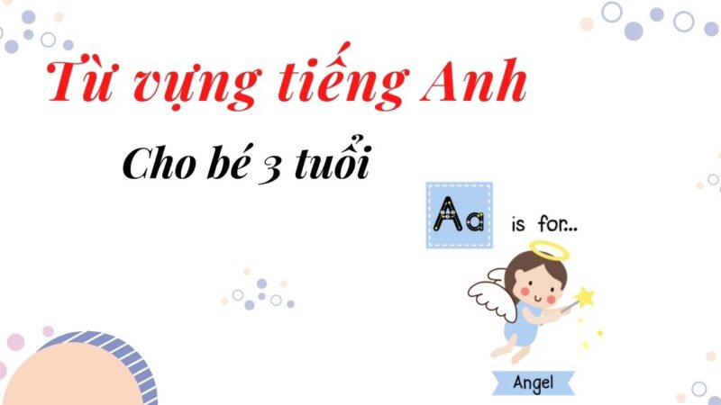 Chinh phục 10+ chủ đề (150+ từ vựng) tiếng Anh cho bé 3 tuổi thông dụng nhất