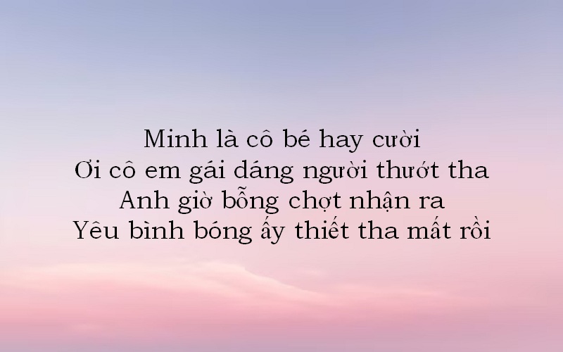 Chùm thơ thả thính tên Minh siêu keo, chất như nước cất