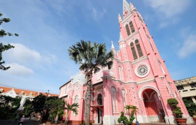 Discover the vibrant charm of Tan Dinh Pink Church – a hidden gem amidst the bustling Saigon.