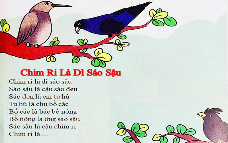 Đồng dao Chim ri là dì sáo sậu: Nội dung chi tiết