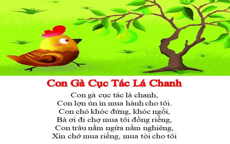 Đồng dao Con gà cục tác lá chanh: Nội dung và giải nghĩa chi tiết