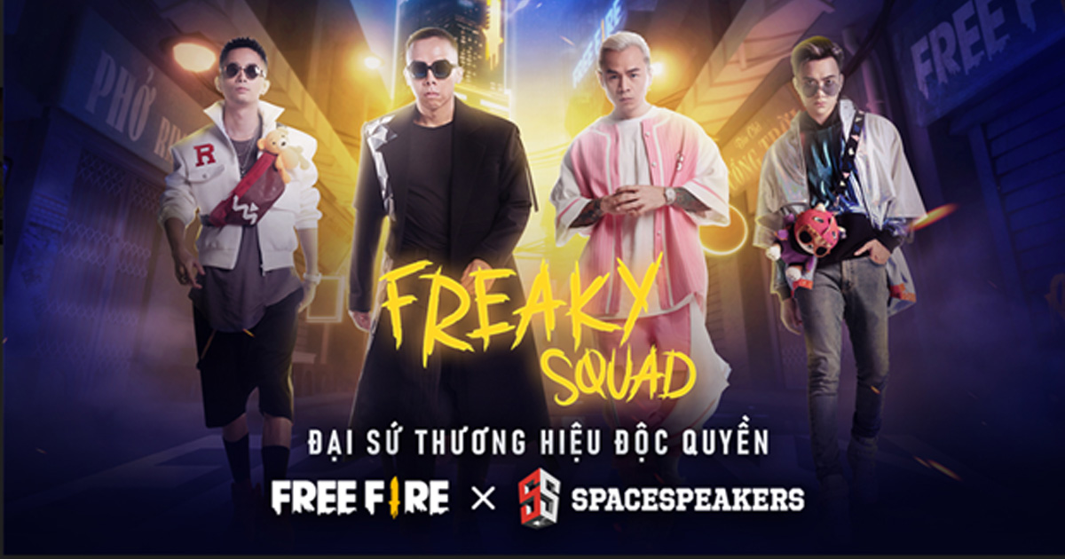 Free Fire x SpaceSpeakers: Freaky Squad sẽ là sự kết hợp của Touliver, Binz, Rhymastic và SOOBIN