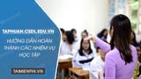 Guide to completing study tasks on taphuan.csdl.edu.vn