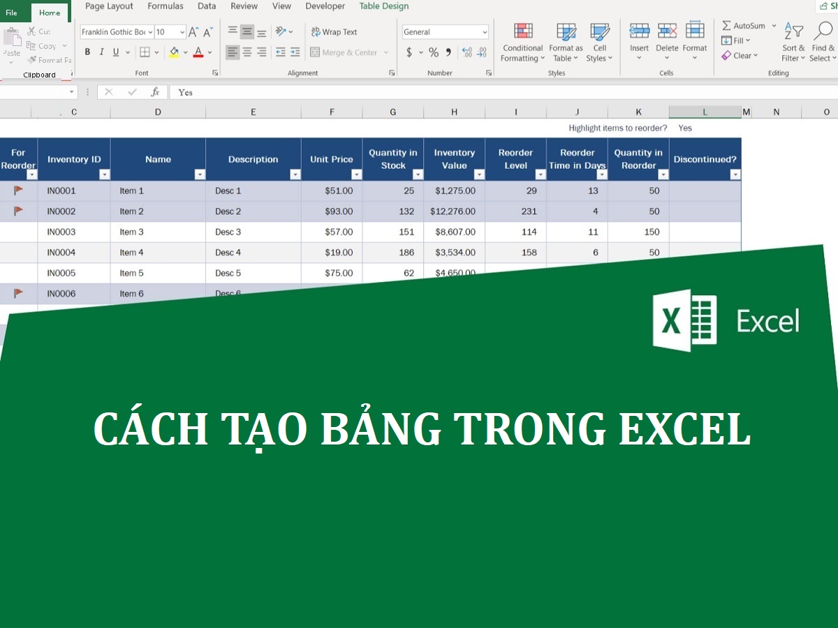 Hướng dẫn cách lập bảng Excel dễ thực hiện nhất 