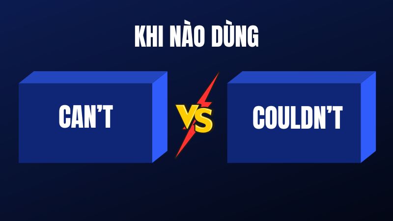 Khi nào dùng can’t và couldn’t? Hướng dẫn cách dùng kèm ví dụ minh hoạ