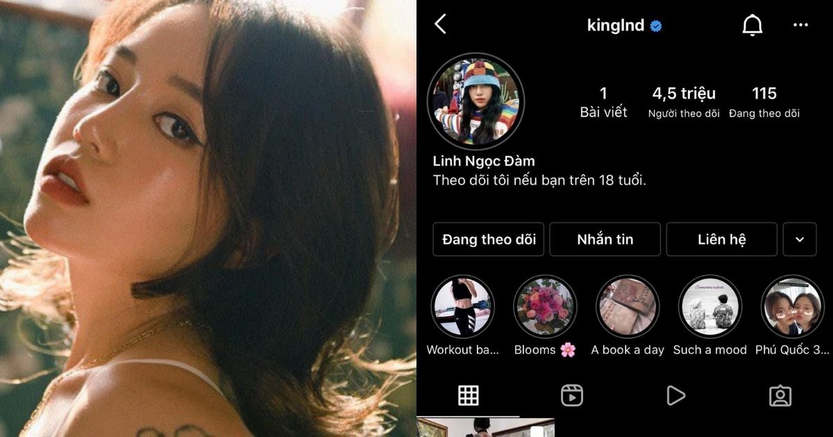 Linh Ngọc Đàm bất ngờ xóa sạch hình trên Instagram chỉ để lại duy nhất 1 tấm