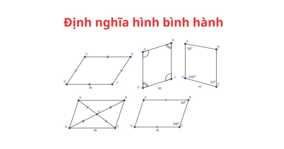 Lý thuyết và bài tập hình bình hành lớp 4 (từ cơ bản đến nâng cao)