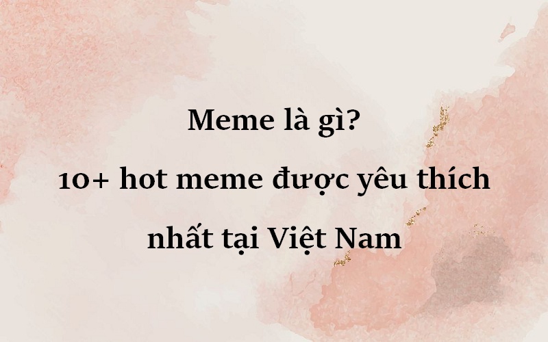 Meme là gì? Tổng hợp các mẫu meme hot trend Facebook, Tiktok