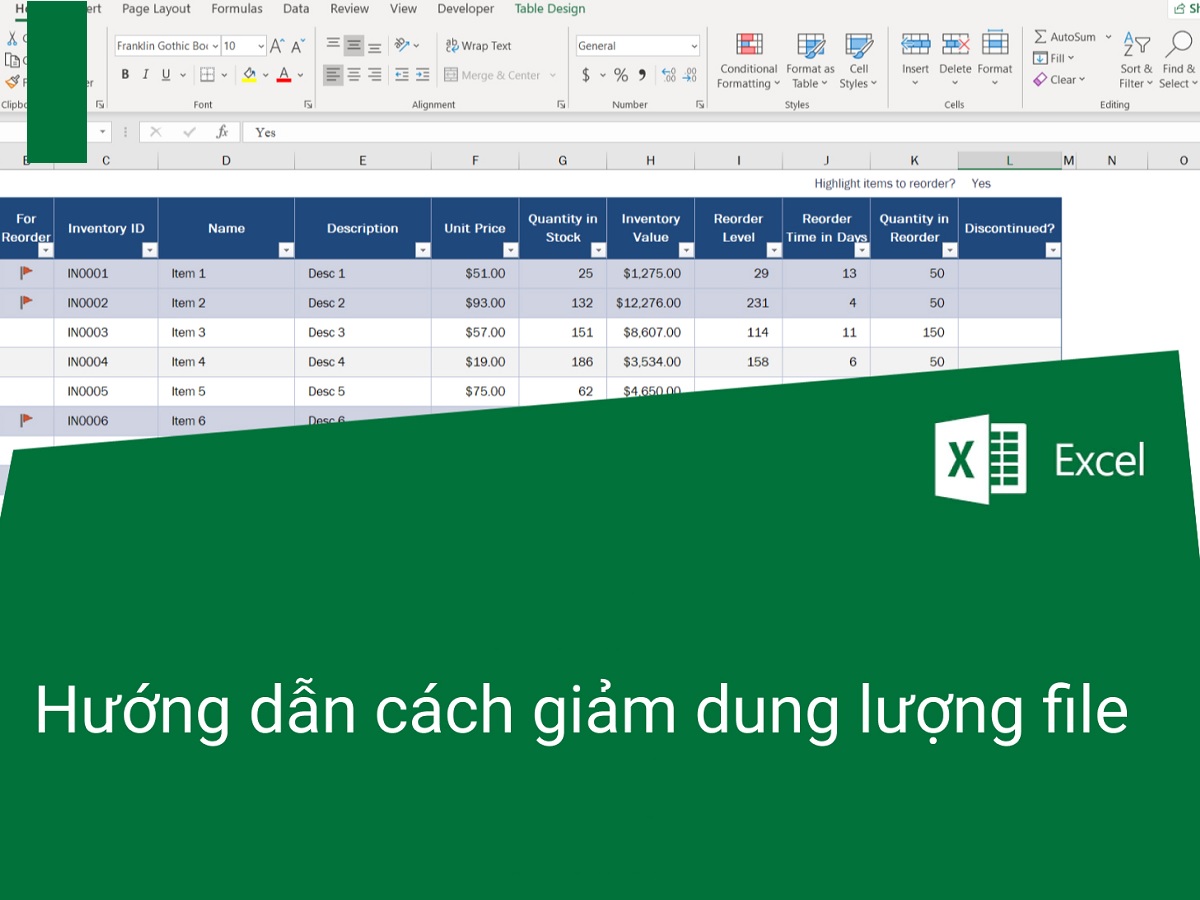 Nắm vững 10 cách giảm dung lượng file excel đơn giản và nhanh chóng