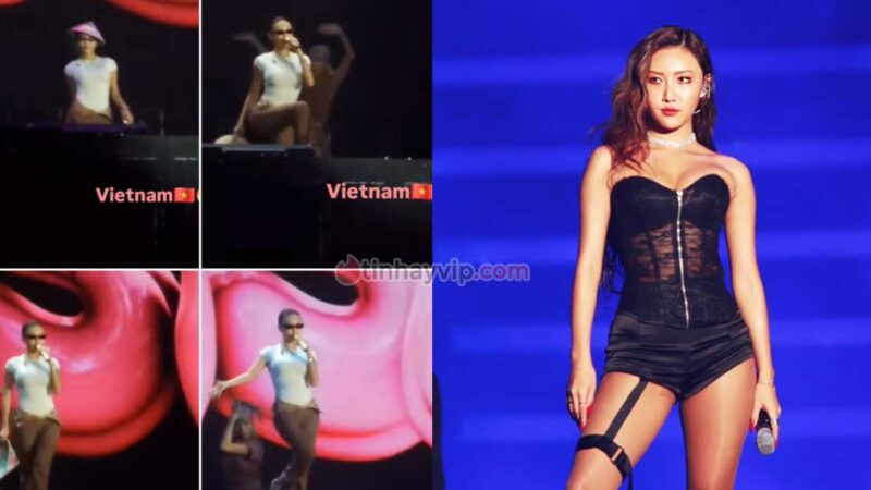 Phong cách? Hwasa ném nón lá trước mặt fan Việt