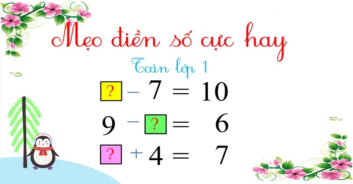 Toán ô vuông lớp 1: Các dạng bài thường gặp & hướng dẫn giải chi tiết cho bé