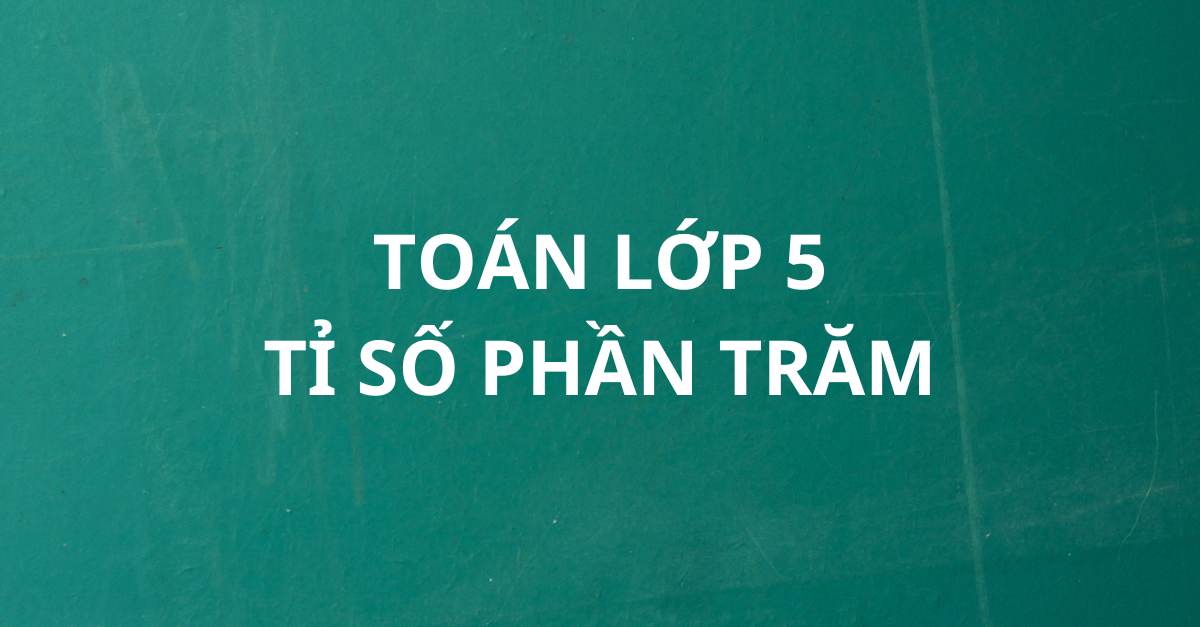 Tổng hợp các dạng  toán lớp 5 tỉ số phần trăm và hướng dẫn cách làm chi tiết