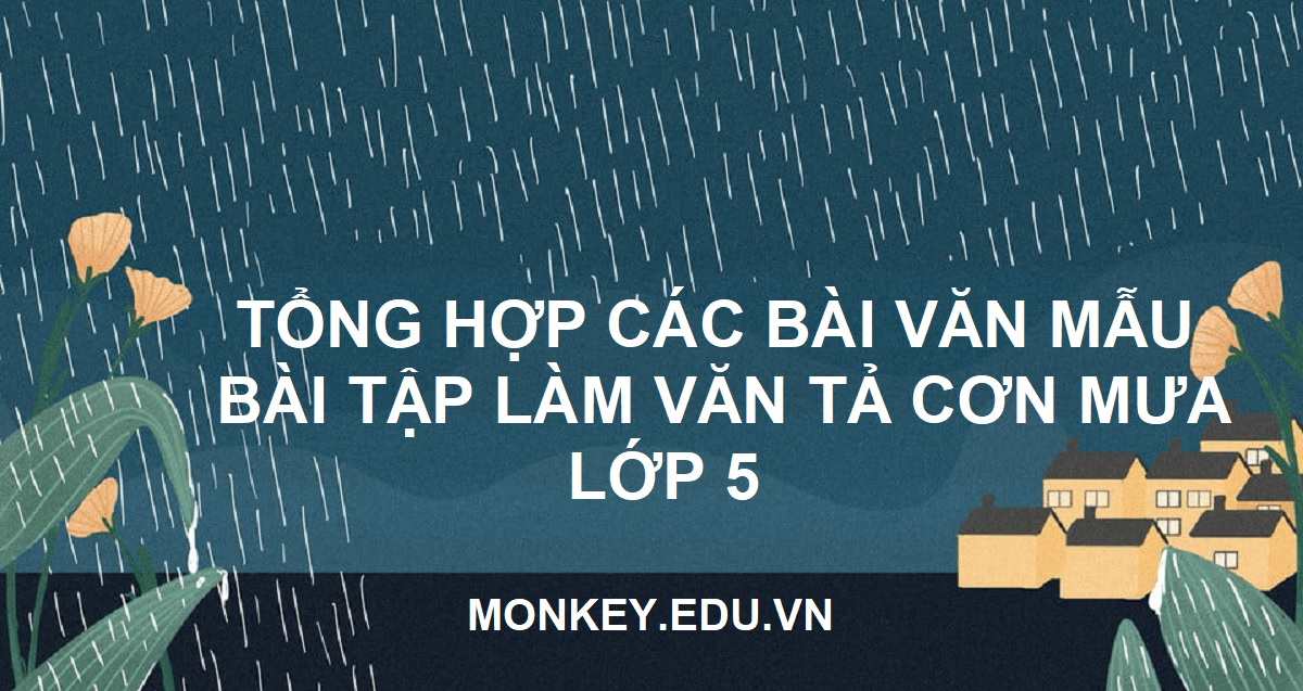 Tổng hợp dàn ý và 100+ bài tập làm văn tả cơn mưa lớp 5 mẫu hay có chọn lọc